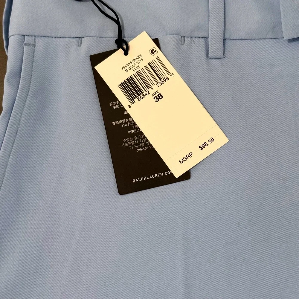 RLX Ralph Lauren Golf Tailored Fit‎ Shorts Mens 38 Light Blue NWT